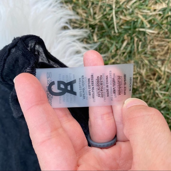 Good American black Zebra Burnout crop shirt 4XL GA size 7 - Picture 4 of 7